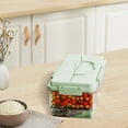 thumbnail image 4 of Zeyigg Portable Snack Box Container with Ice Pack, 4-Compartment Refrigerated Travel Tray for Outdoor, Picnics & Car Trips, Leak-Proof Snack Carrier & Mini Cooling Rack,Mint Green, 4 of 5