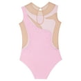 thumbnail image 5 of iiniim Little Girls' Athletic Dance Bodysuit Tank Top Shiny Rhinestone Biketards One Piece Activewear Pink 6, 5 of 7