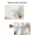 thumbnail image 6 of Brown Red Spring Floral Living Room Curtains 2 Panel, Summer Flowers Botanical Elegant Cafe Window Treatment, Farmhouse Bedroom Bathroom Kitchen Curtains Drapes 104"x45", 6 of 6