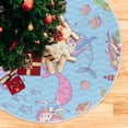 thumbnail image 5 of GZHJMY Mermaid Christmas Tree Skirt Home Decoration Large Round Christmas Tree Skirt for Holiday Party Home Christmas Day Ornaments, 35.4", 5 of 6