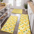 thumbnail image 2 of Yellow Lemon Fruit Dots LightYellow Pattern Kitchen Rugs Sets Of 3,Kitchen Runner Rugs Non Skid Washable,Decorative Kitchen Floor Mats for Kitchen,Sink,Laundry,17"x30"+ 17"x47" + 17"x59", 2 of 6