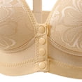 thumbnail image 4 of Bixock Push Up Bra for Women No Underwire Wireless Bra Thin Breathable Lift Support Front Button Closure Abjustable Straps Women Under Wear, 4 of 5