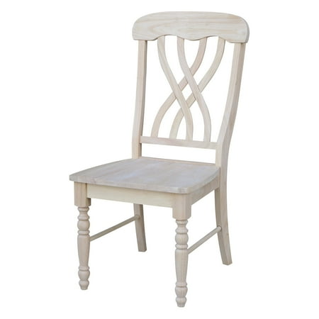 International Concepts Unfinished Lattice Side Dining Chairs Set Of 2