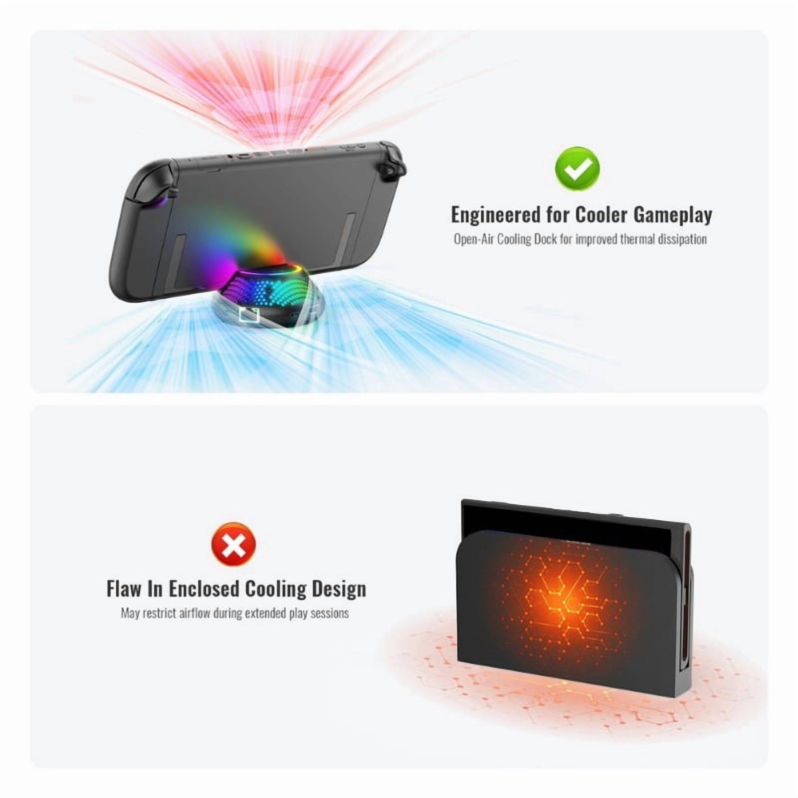 Docking Station for  Switch RGB 4K 60Hz PD60W USB A Cooling Fan