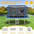 thumbnail image 4 of XMIKA Outdoor Trampoline 14FT, Trampolines with Safety Enclosure Net for Kids, Backyard Recreational Trampoline with Basketball Hoop, Ladder, Heavy-Duty Round Trampoline for Adult, 1400LBS Loading, 4 of 9