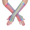 thumbnail image 1 of Way to Celebrate Rainbow Long Gloves, 1 of 1