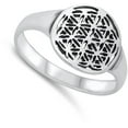 thumbnail image 4 of Abstract Cutout Flower Star Snowflake Ring .925 Sterling Silver Band Jewelry Female Male Size 9, 4 of 4