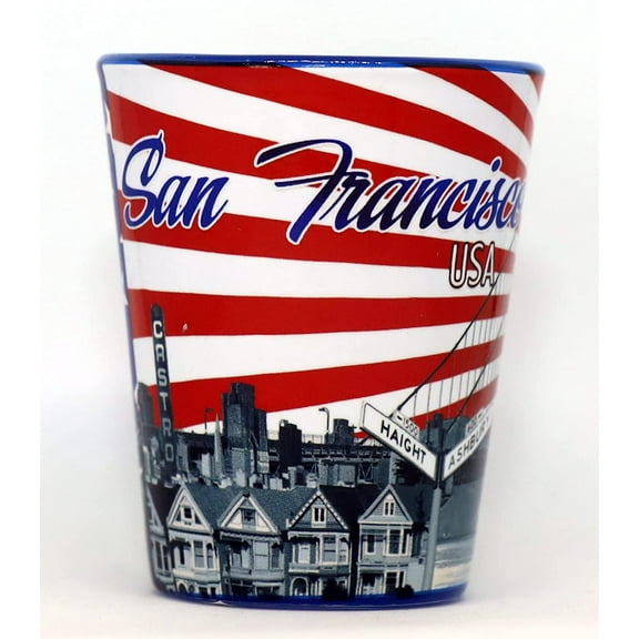 San Francisco California USA Flag Shot Glass