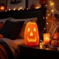 thumbnail image 7 of OANLKGI Halloween Pumpkin Lantern LED Lighted up Pumpkins Decorations Jack O' Lanterns Vintage Tabletop Fall Decor for Indoor or Outdoor Decors Thanksgiving Halloween Party Supplies, 7 of 7