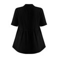 thumbnail image 6 of beishanbush Hot Sales Saving $10 Womens Button Down Shirts Women's Linen Blouse,Button Down Peplum Collared Short Sleeve Casual Under $15, 6 of 8