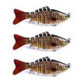 thumbnail image 4 of Lot de 3 Leurres de Pêche Eau Salée Appâts Réutilisables avec Perle Attraction Extérieure Swimbaits Artificiels Crankbait 10cm Type 13, 4 of 8