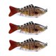 thumbnail image 1 of Soidarity Paquete de 3 señuelos de pesca de plástico de agua salada cebo falso atracción al aire libre Swimbaits artificiales Crankbait accesorio 10cm Pescar tipo 13 Soidarity OD023723-13, 1 of 6