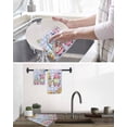 thumbnail image 5 of Easter Kitchen Dish Towels for Drying Dishes Set of 2, Watercolor Gnomes Eggs Flowers Butterflies Purple Plaid Waffle Weave Microfiber Hand Tea Bathroom Towels Quick Dry & Absorbent Towel 12x12, 5 of 7