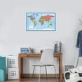 thumbnail image 4 of Mapa mundial laminado - 18"" x 29"" - Mapa mural del mundo - Hecho en los EE.UU., 4 of 5