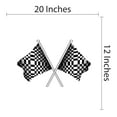 thumbnail image 4 of Sports Wall Decals for Boys Bedroom - Two Waving Race Flags on White Background DIY & Creativity Boy Girl Bedroom Wall Sticker - Size: 20 In x 12 In, 4 of 5