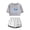GrayWhite, variant on Freya Skye Silent Treatment Merch Short Sleeve Crop Top Shorts Two Piece Set Women's Top Sets