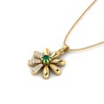 thumbnail image 5 of Emerald Gold Filled Daisy Flower Pendant Gift For Graduation || Ali Baba Jewellery, 5 of 5