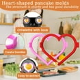 thumbnail image 5 of Valentine Decor Heart Pancake Molds Red Pink Kitchen Tools Craft Breakfast Sweet Treat Valentine's Day Gifts for Her Romantic Cooking, 5 of 5