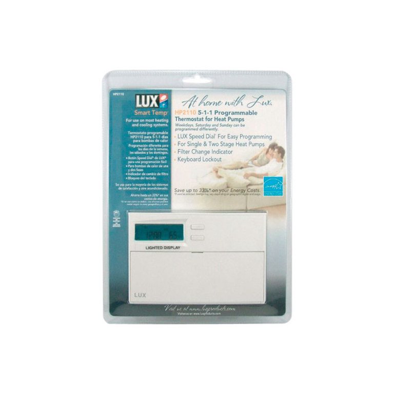 Lux Heating and Cooling Touch Screen Programmable Thermostat - Walmart.com