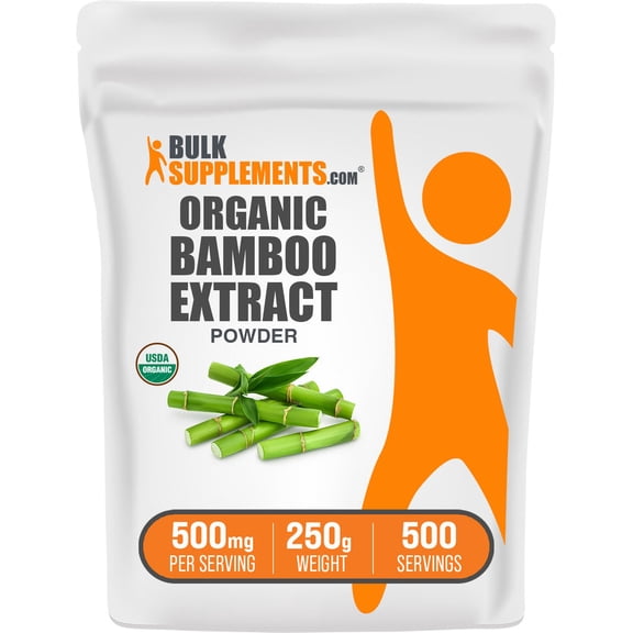 BulkSupplements Organic Bamboo Extract Powder - 500mg per Serving - 250 Grams (8.8 oz)