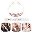 thumbnail image 3 of 1 Juego de faja y corona de graduación para suministros de fiesta de posgrado, Tiara de diamantes de imitación brillante, faja de satén para celebración de graduación, 3 of 5
