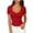 QXR1-Red, variant on Meichang Summer Tshirts for Women Short Sleeve Deep V Neck Ribbed Tops Slim Fit Undershirts Solid Casual T Shirts Basic Tees