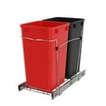 thumbnail image 1 of Rev-A-Shelf Double 27 Quart Sliding Pullout Waste Containers, Red & Black, 1 of 9