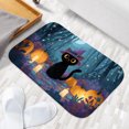 thumbnail image 6 of 1pc Black Cat in Witch Hat Absorbent Non-Slip Bathroom Thickened Flannel Rug Decor,Soft,Quick Drying,Suitable For Indoor/outdoor Use,Bathrooms,Bedrooms,Kitchens,Terrace,Laundry Rooms,16"x24", 6 of 9