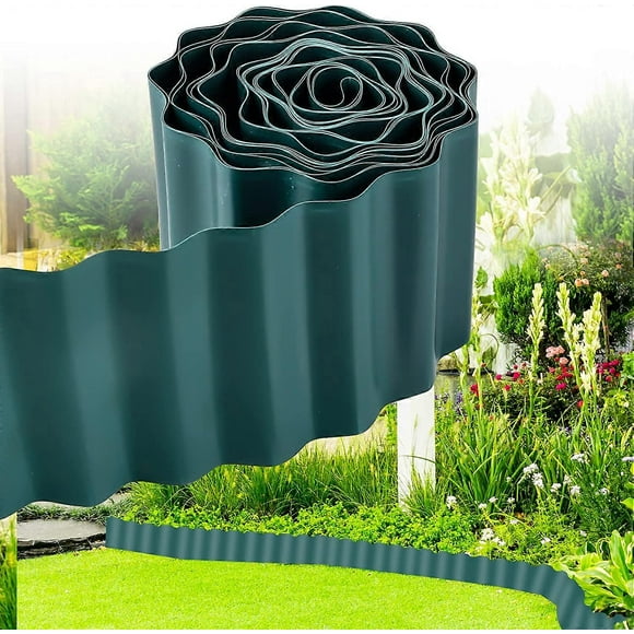 Landscape Edging Board, Paver Edging, Lawn Edging, Antirust Flexibility Sturdy Plastic Garden Edging Border Fence 15*900CM