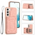 thumbnail image 1 of for Galaxy S23 Plus Wallet Case with RFID Blocking Card Holder,Premium PU Leather Double Magnetic Buttons Stand Flip Wrist Lanyard Strap Back Cover Case for Samsung Galaxy S23 Plus,Pink, 1 of 6