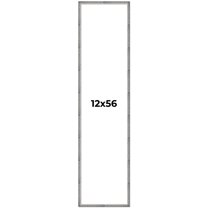 12x56 Frame Silver Grey Distressed Solid Wood Picture Frame | 0.75 Inch Moulding Width | Interior