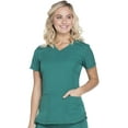 thumbnail image 7 of Dickies Dynamix Medical Scrubs Top for Women V-Neck DK730, L, Hunter Green, 7 of 7