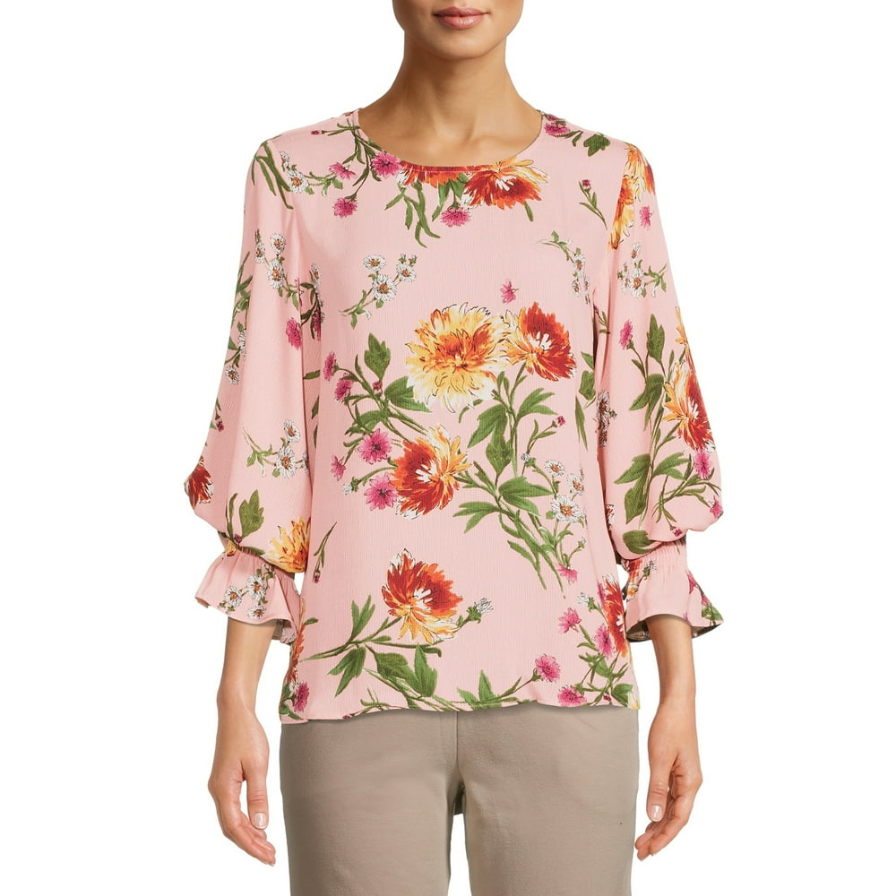 Status by Chenault - Status by Chenault Women's Long Sleeve Floral ...