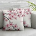 thumbnail image 3 of ONETECH East Throw Pillow Cushion Cover,Blooming Flowers Spring Themed Boho Art, Decorative Square Accent Pillow Case, 3 of 5