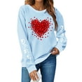 thumbnail image 2 of ameIAEA Valentines Day Sweatshirt Women Crewneck Graphic Pullover Long Sleeve Fall Spring Tops, 2 of 4