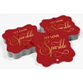thumbnail image 4 of Inkdotpot Pack Of 50 Let Love Sparkle Wedding Paper Tags DIY Craft Bracket Shape Real Gold Foil Hang Tags, 4 of 6