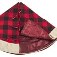 thumbnail image 4 of Saro Lifestyle Classic Red and Black Buffalo Plaid Tree Skirt with Sherpa Trim 56"x56", 4 of 4