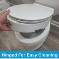 thumbnail image 6 of Carex Elongated Raised Toliet Seat, 3 1/2" Height, White, 300 lb Weight Capacity, 6 of 11