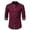 Wine, variant on WREESH Men's Trendy Stand Collar Dress Shirts Casual Button Down Long Sleeve Solid Color Shirts Black