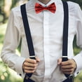 thumbnail image 2 of 2 pajaritas ajustables con purpurina para hombre, pajaritas brillantes con lentejuelas preatadas para bodas y fiestas, color rojo, 2 of 7