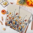 thumbnail image 3 of Colorful Spring Floral Kitchen Towels Set of 2, Elegant Summer Botanical Rustic Soft Microfiber Dish Towels, Absorbent Quick-Dry Washable Dishcloths for Kitchen Cleaning, Drying Dishes, 18x28 Inches, 3 of 9