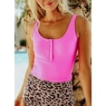 thumbnail image 4 of Women's Two Piece Tankini Swimsuit Floral Tank Top Tummy Control Swimwear Bathing Suit, 4 of 6