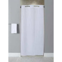 Hookless Shower Curtain, Vinyl, White, 42 in W, 74 in L HBH10GA014274AM