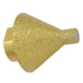 thumbnail image 3 of Fraise à chanfreiner biseautée 38 mm 50 mm, adaptateur M10, fraise conique diamantée brasée pour marbre, carrelage, quartz, perçage, meulage, 3 of 4