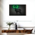 thumbnail image 3 of Elephant Stock Glowing Deer Wall Art - Horizontal Canvas Wall Art - Living Room Wall Decor - Animal Canvas - Gray And Teal Decor By Octavian Mielu - 30" x 20", 3 of 8