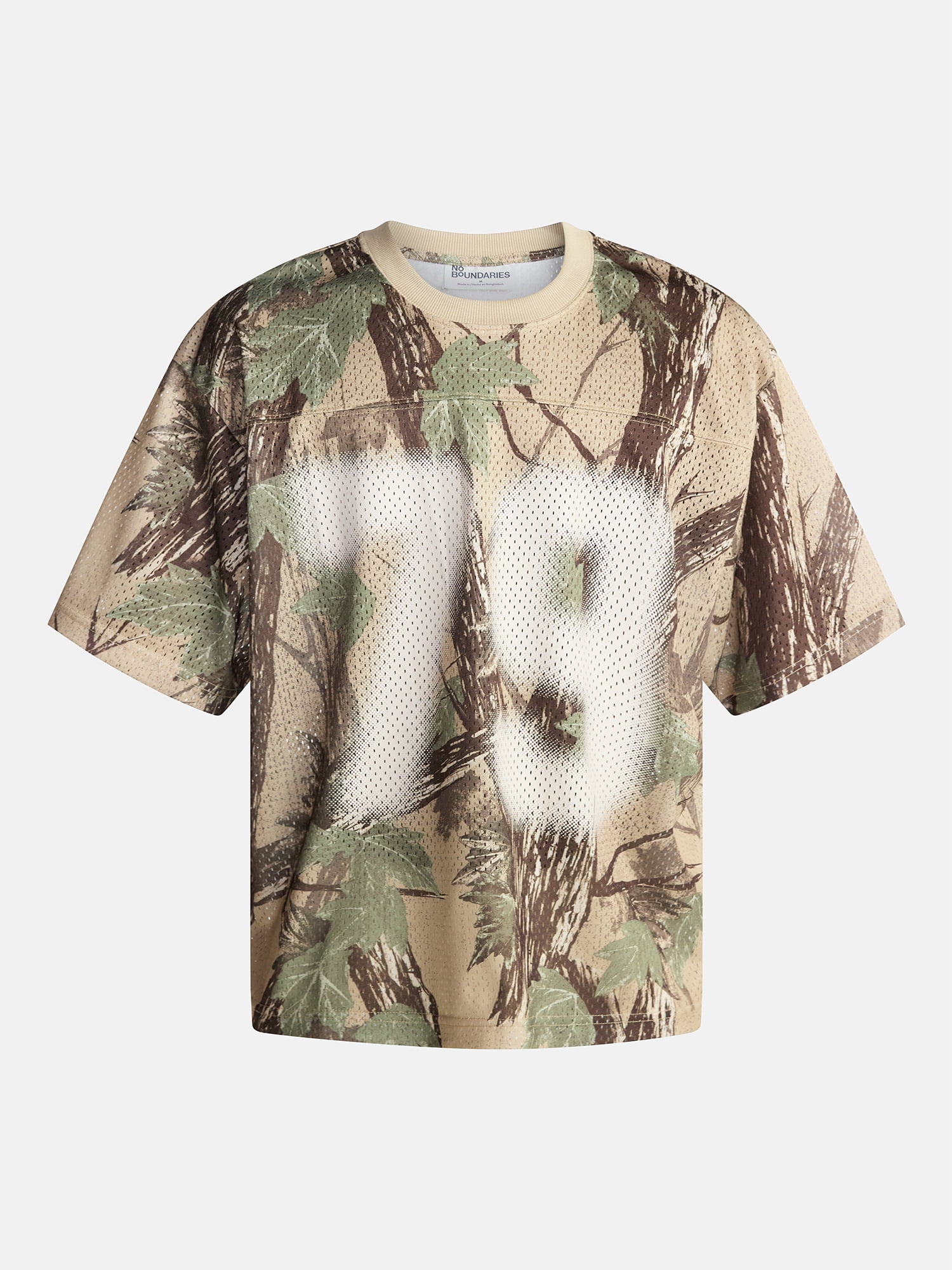 No Boundaries Graphic Boxy Fit Mesh Jersey Style Shirt, Men's XS-5XL