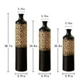 thumbnail image 2 of Aukfa Metal Decorative Tall Floor Vase,Set of 3 Large glazed Vases,20.8"/ 24.8"/28.7" H,Black, 2 of 8
