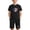 Black, variant on White 4th of July Kids Outfit Patriotic American Flag Heart T-Shirt & Shorts Set,Size 11 T
