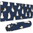 thumbnail image 2 of Cute Penguin Gaming Mouse Pad Penguins Large Mouse Pad (31.5x11.8 Inch) Non-Slip Rubber Base Large Desk Mat Desk Protector for Home Office Gaming Work, 2 of 6