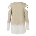 thumbnail image 5 of Puntoco Blusa de manga corta con cuello en V a la moda para mujer con cremallera y estampado navideño Puntoco Puntoco-5719, 5 of 5